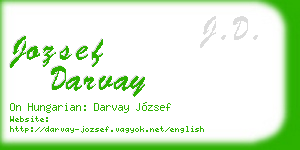 jozsef darvay business card