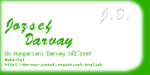 jozsef darvay business card